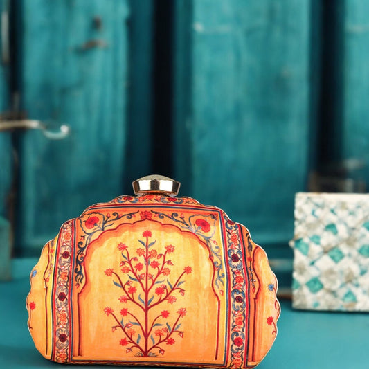 Exclusive Clutch with Floral Design & Unique Shape