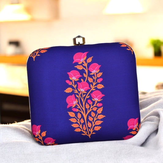 Pink Floral Box Clutch