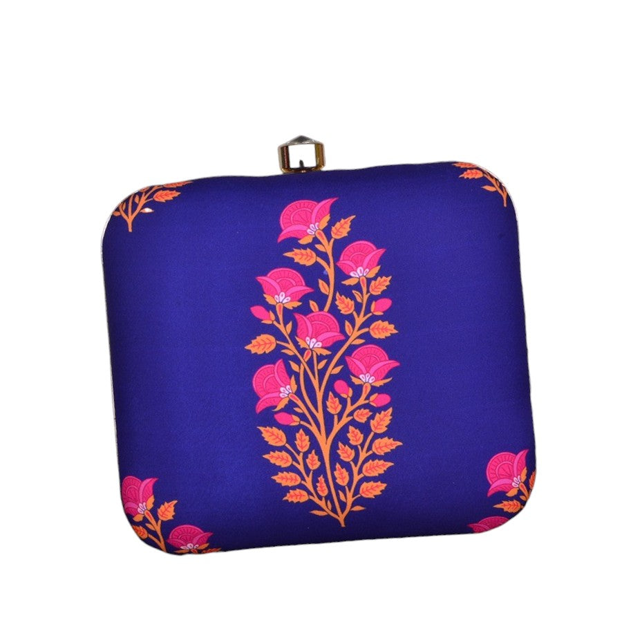 Pink Floral Box Clutch