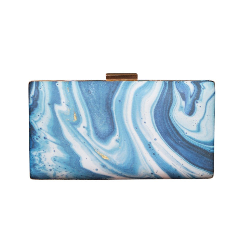 Indian Ethnic Designer Blue & White Marble Print