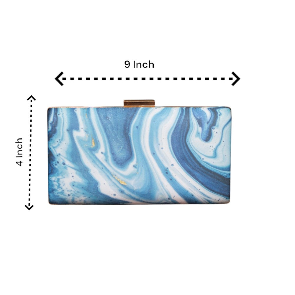 Indian Ethnic Designer Blue & White Marble Print