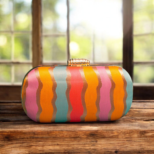 Exclusive Multicolor Cylindrical Shape Clutch