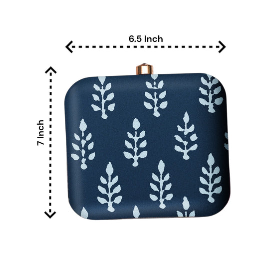 Box Clutch with Leaf Design - Dimensions