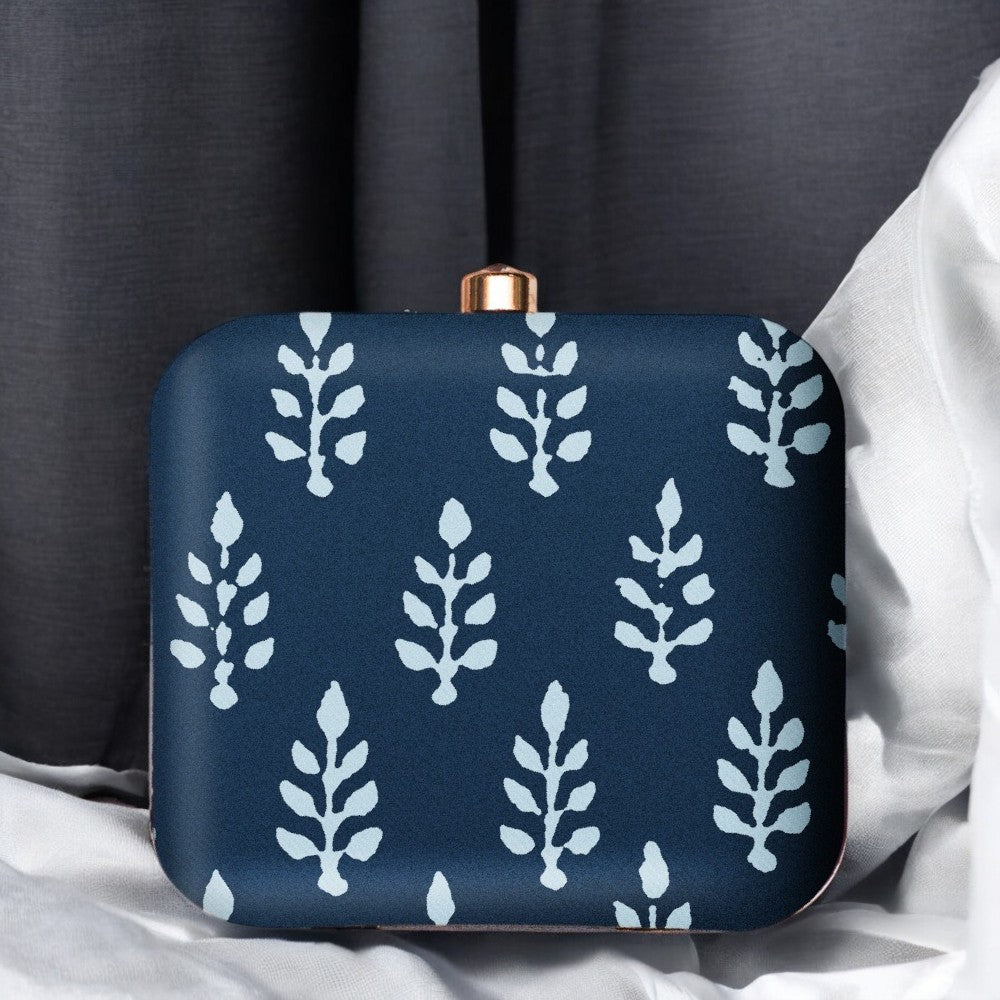 Box Clutch with Leaf Design