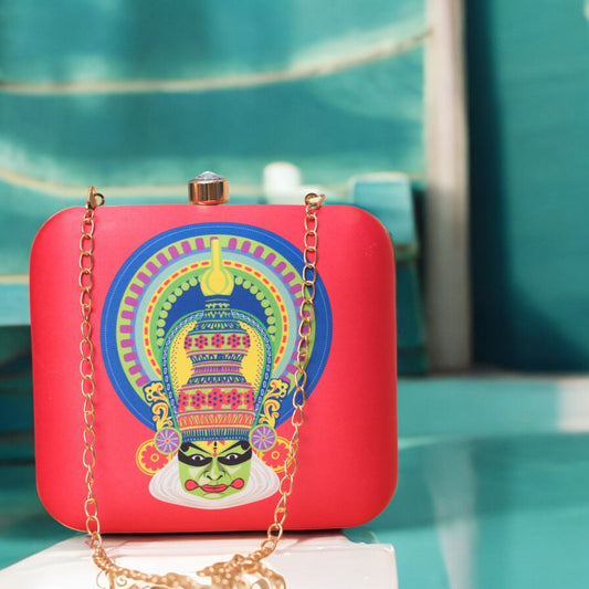 Box Clutch with Pacha Vesham Portrait