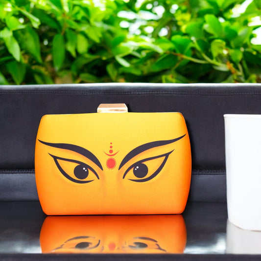 Trendy Clutch with Artistic Eyes Design