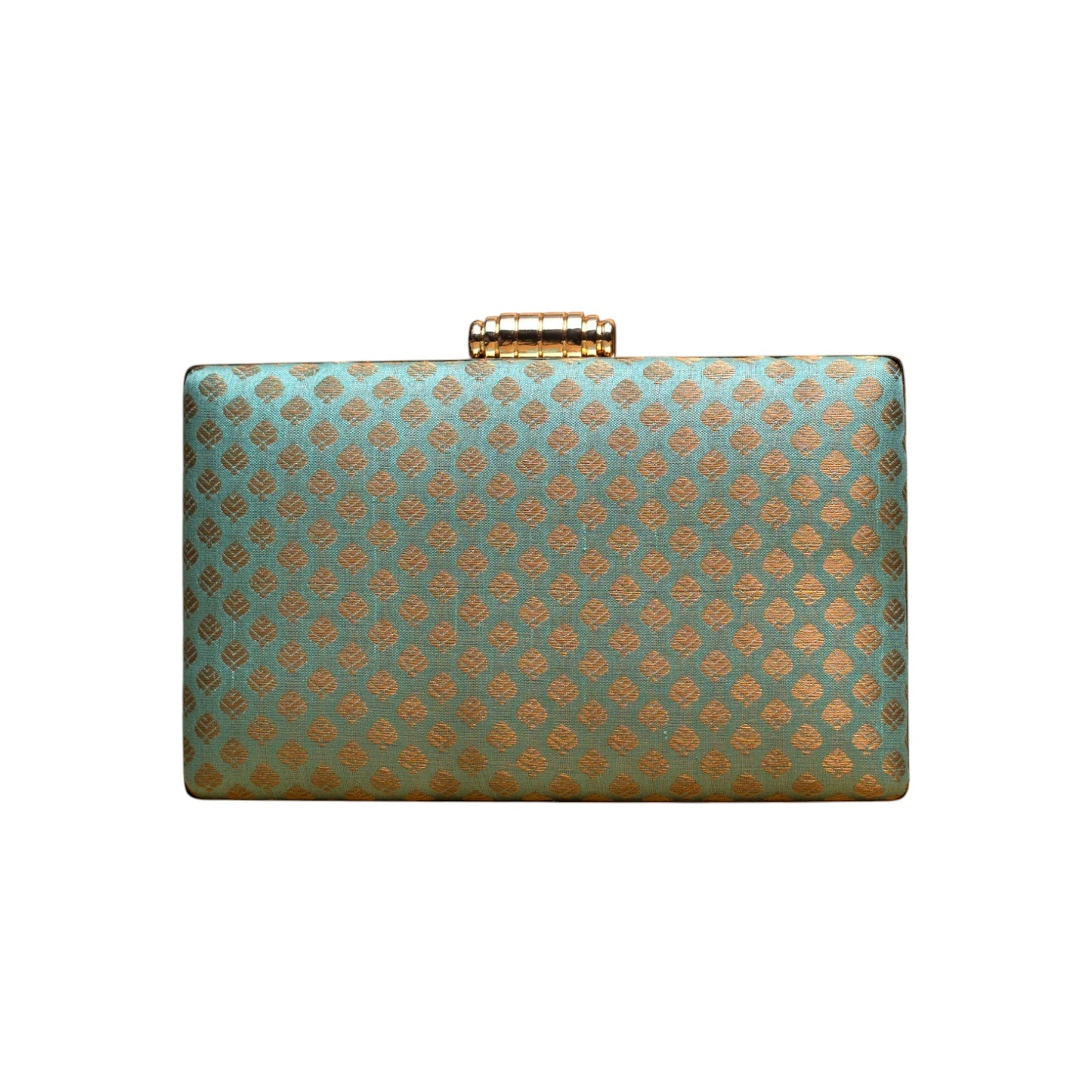 Indian Ethnic Designer Sea Green Zari Work Clutch