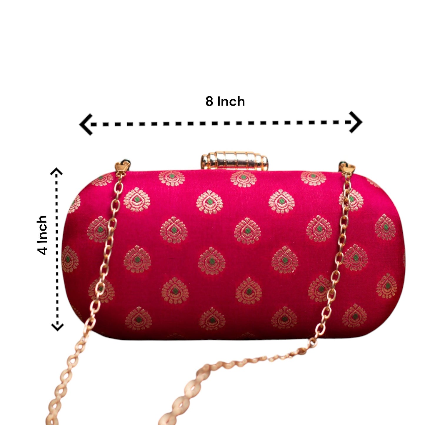 Exclusive Hot Pink Zari Clutch