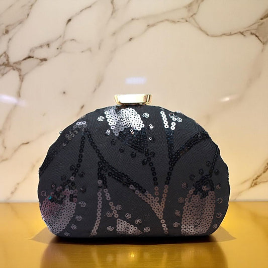 Indian Ethnic Designer Sequence Work Clutch with Unique Shape