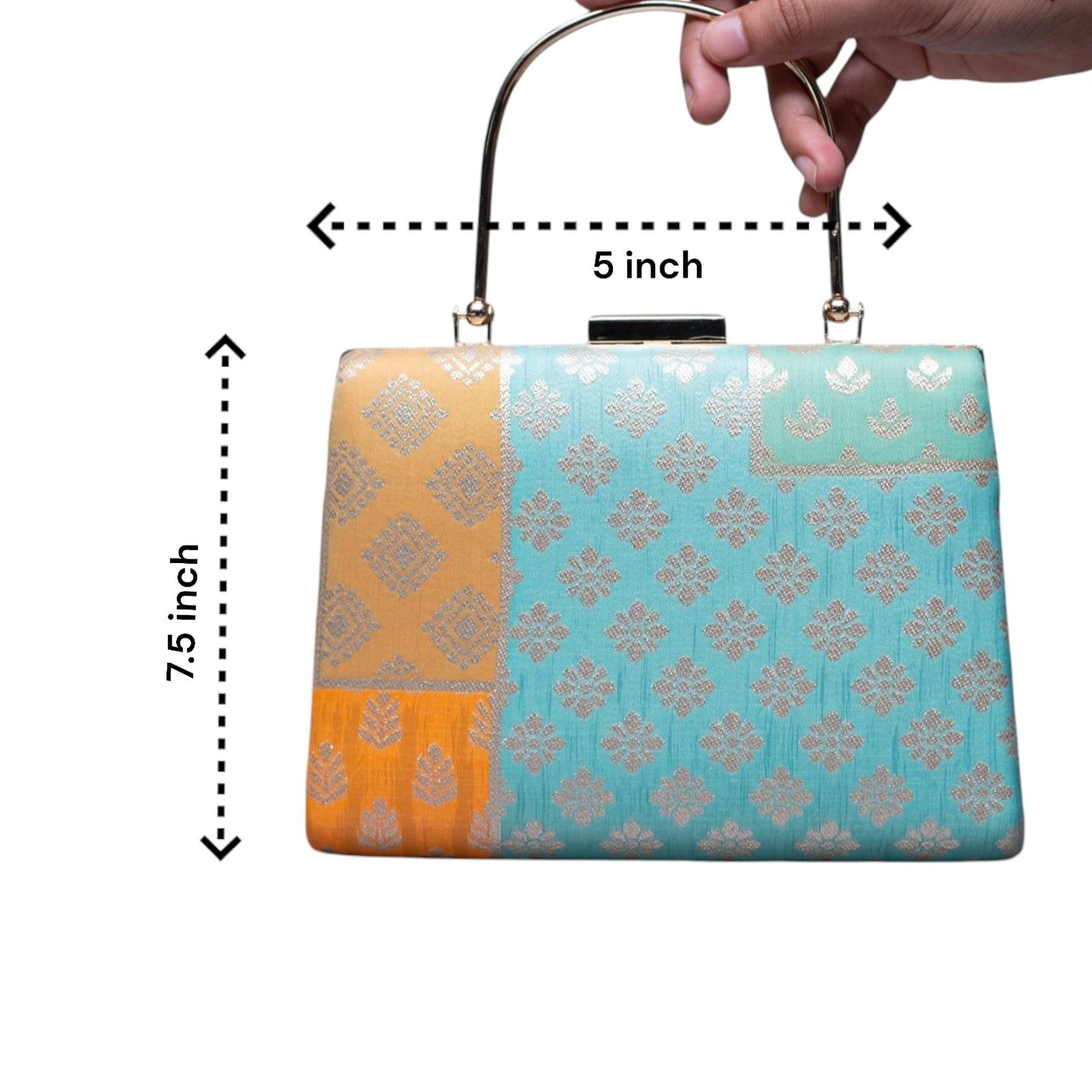 Exclusive Multicolor Brocade Clutch