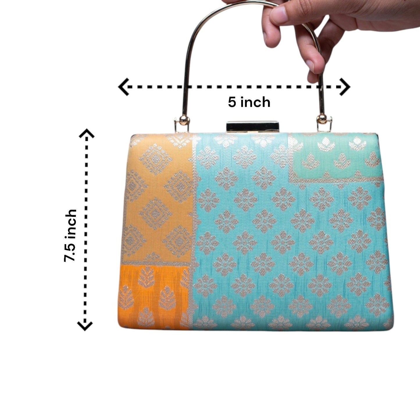 Exclusive Multicolor Brocade Clutch