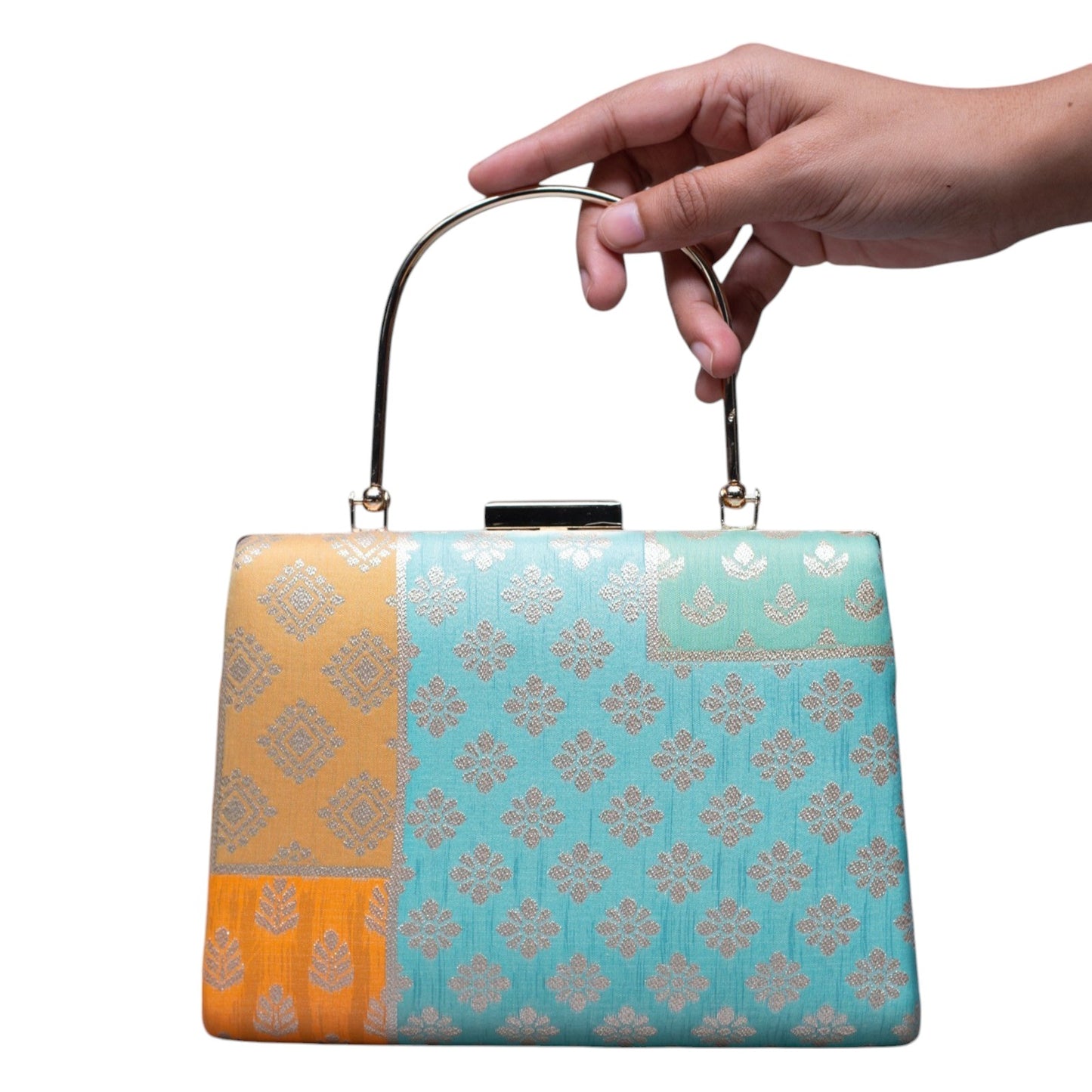 Exclusive Multicolor Brocade Clutch