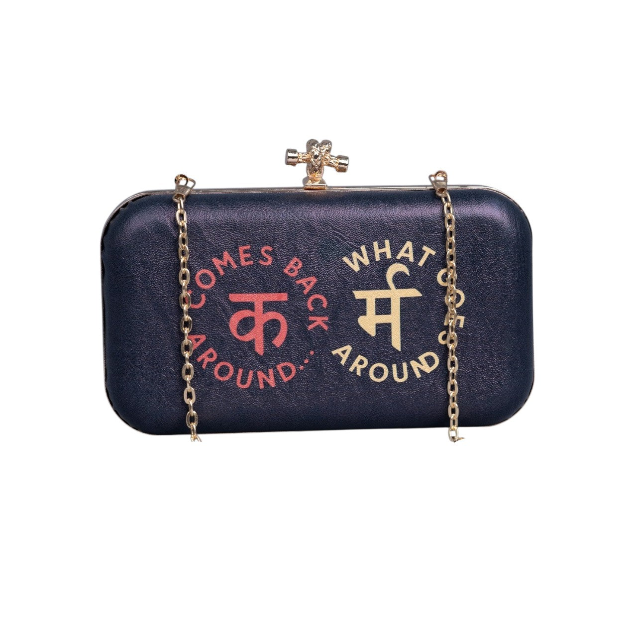 Indian Ethnic Designer "Karma" Printed Leatherette Clutch