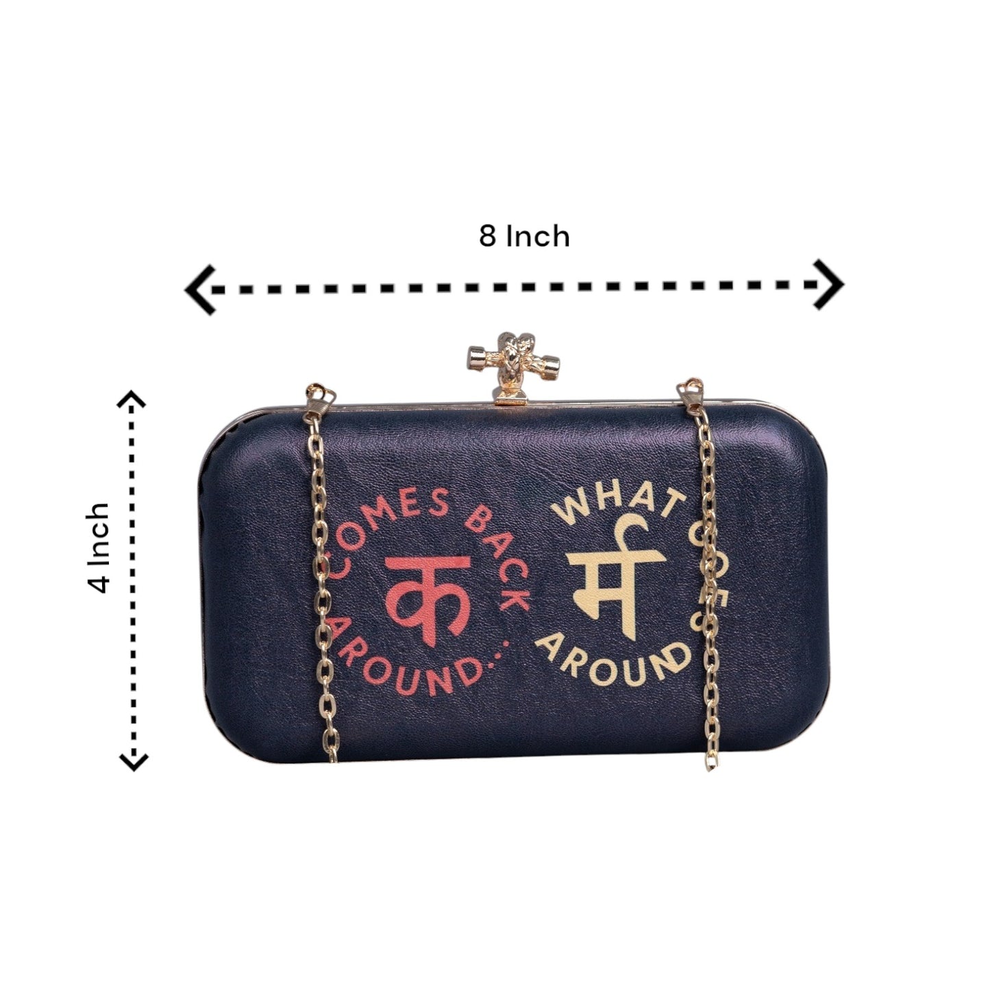 Indian Ethnic Designer "Karma" Printed Leatherette Clutch