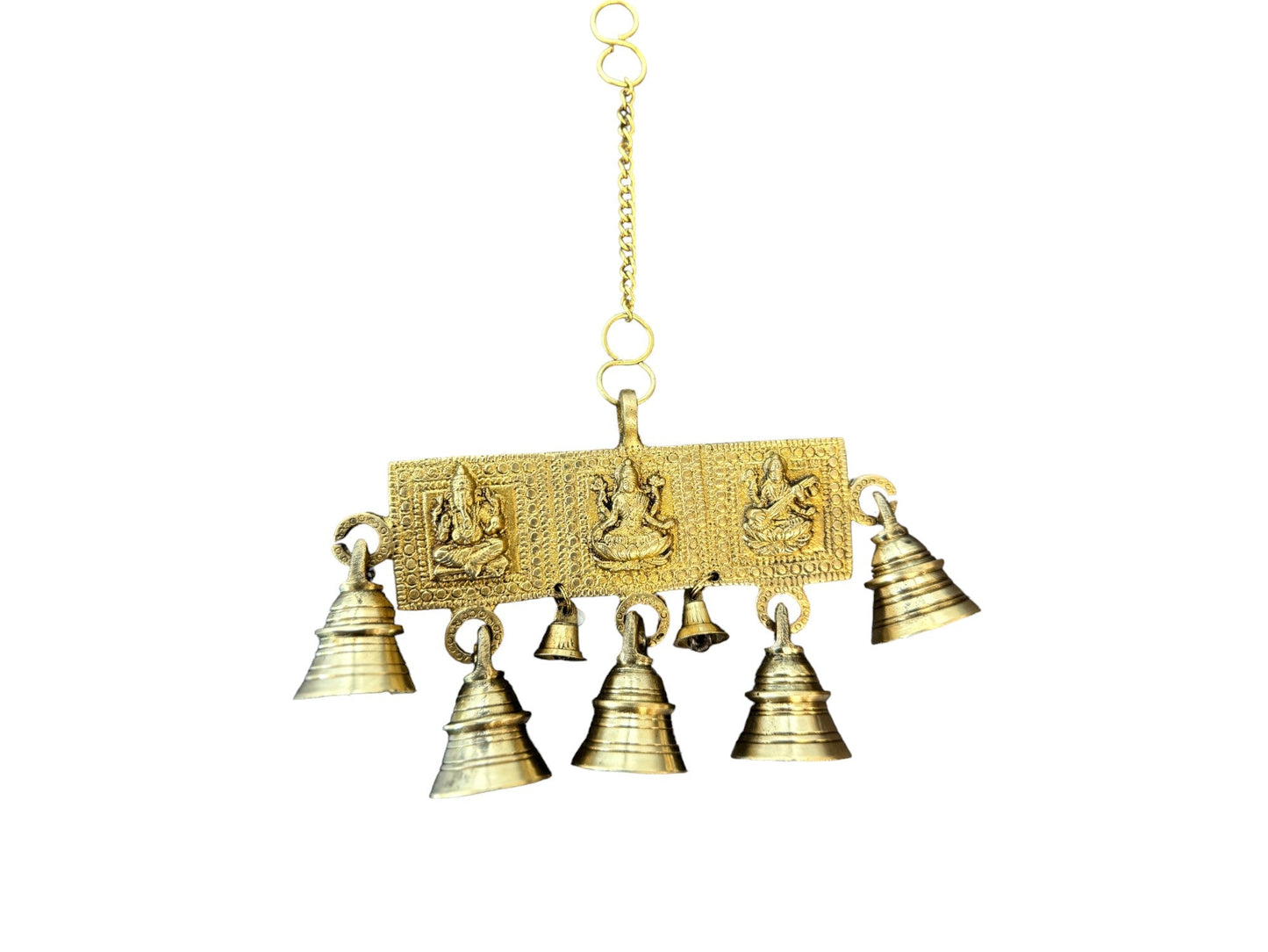 Ganesha, Laxmi & Saraswati Hanging Bells