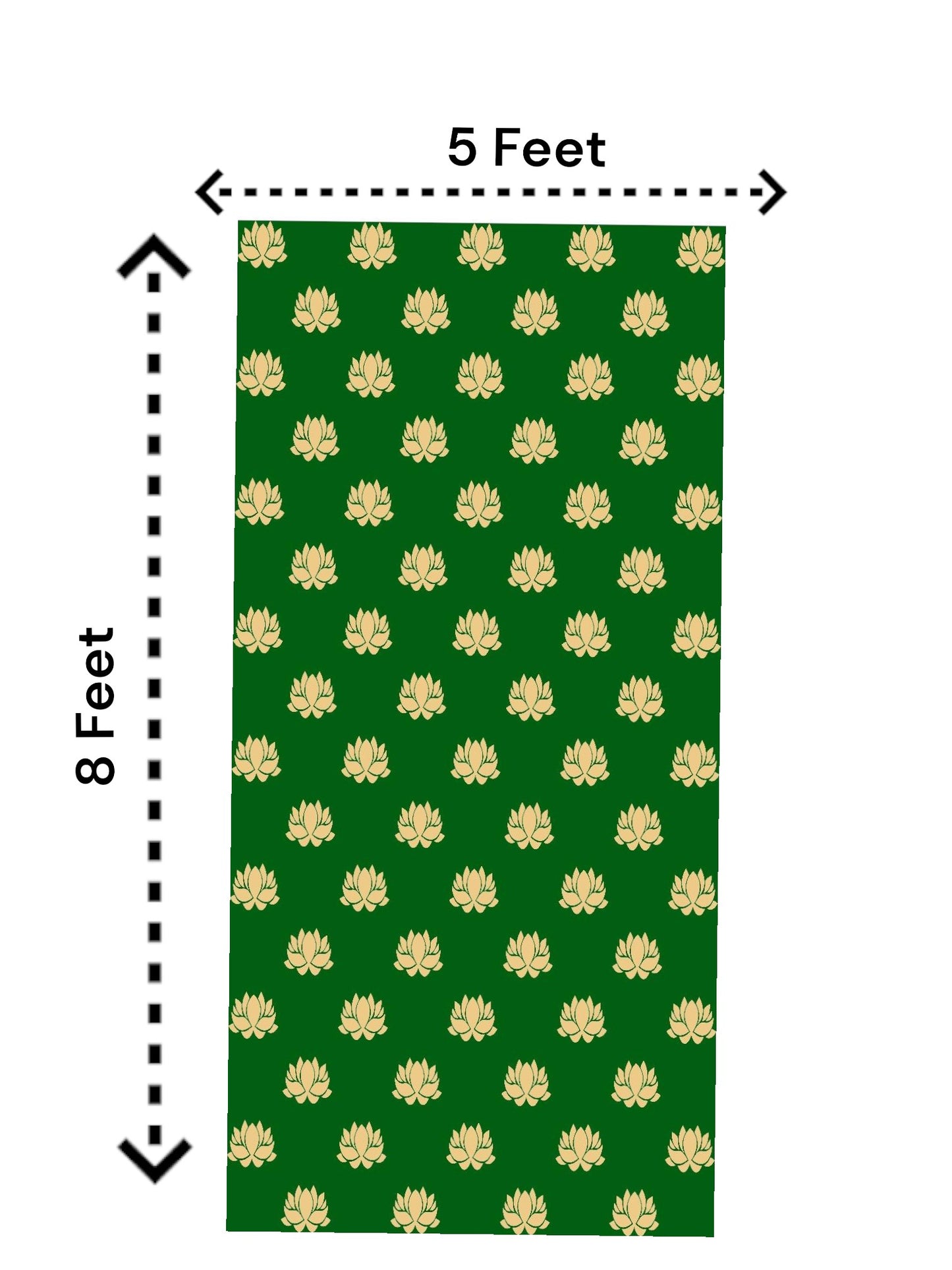 8x5 Feet Fabric Reusable Big Lotus Backdrop Banner for Wedding, Seemantham Ceremony, Housewarming, any Auspicious occasions (AS1074)