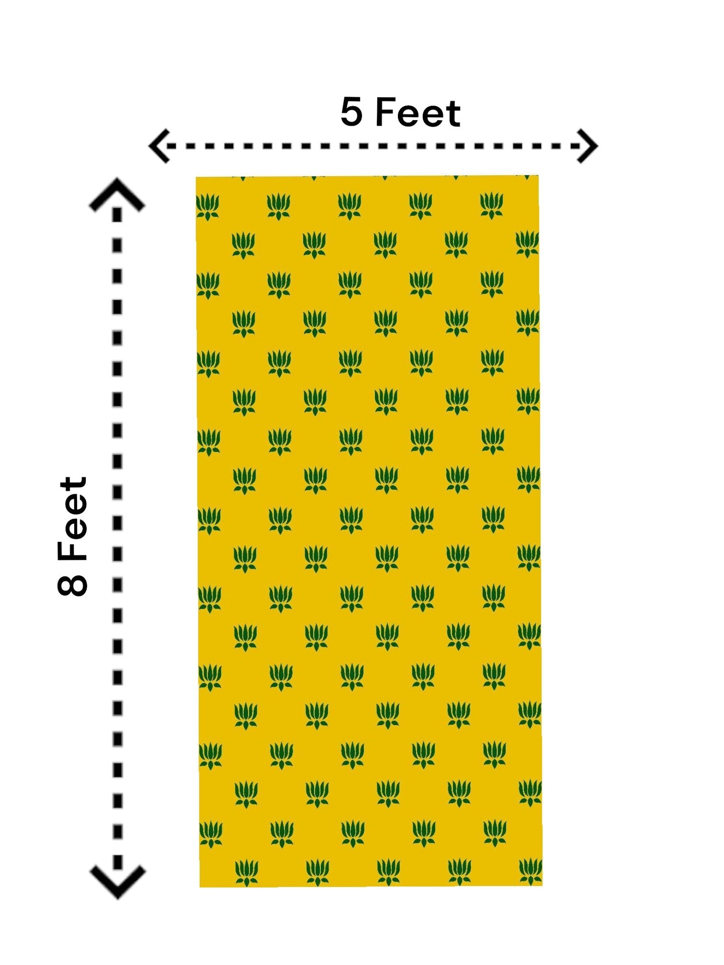 8x5 Feet Fabric Reusable Small Lotus Backdrop Banner for Wedding, Seemantham Ceremony,Housewarming, any Auspicious occasions (AS1076))