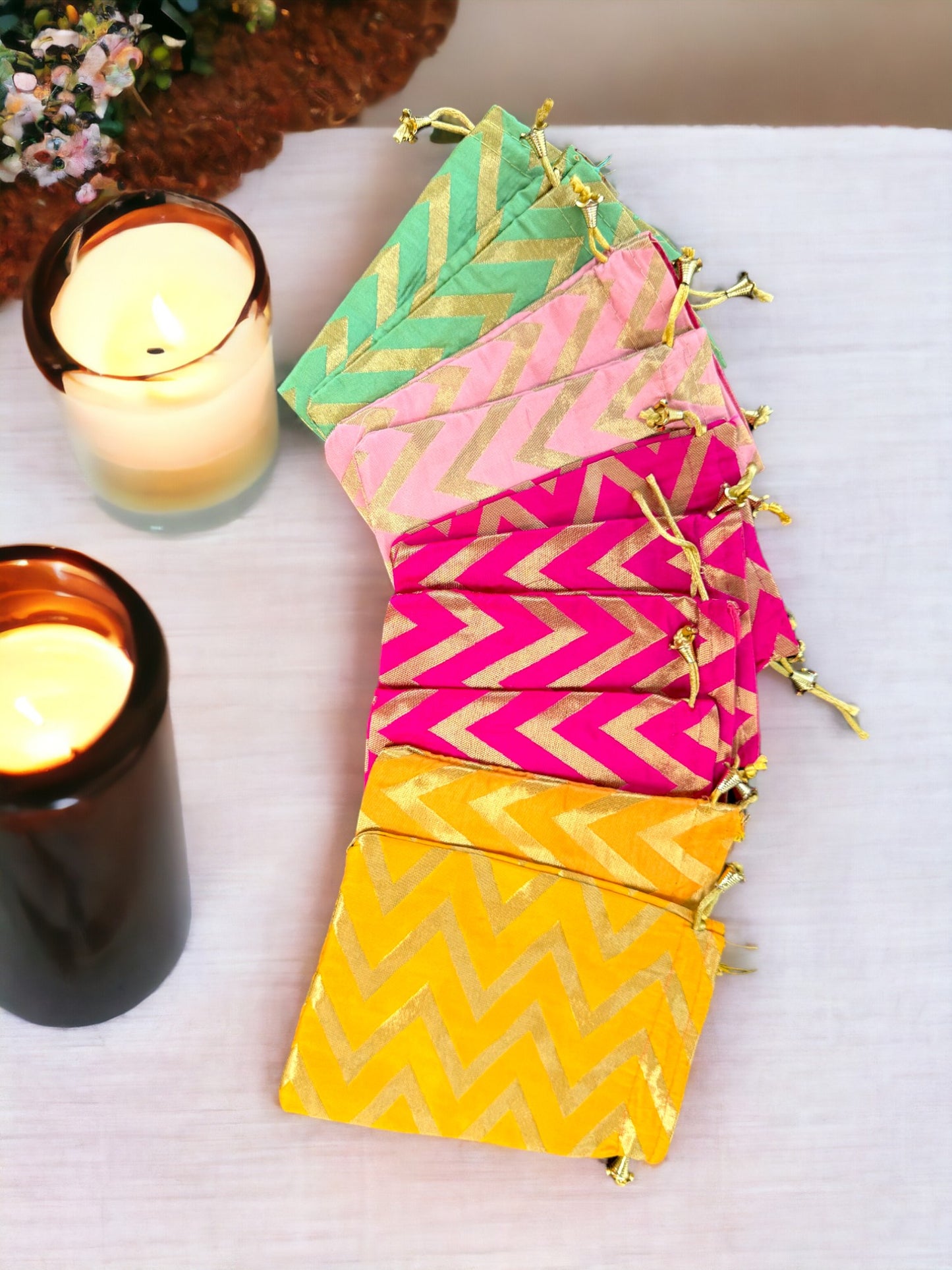 Small Silk Potli, Set of 10