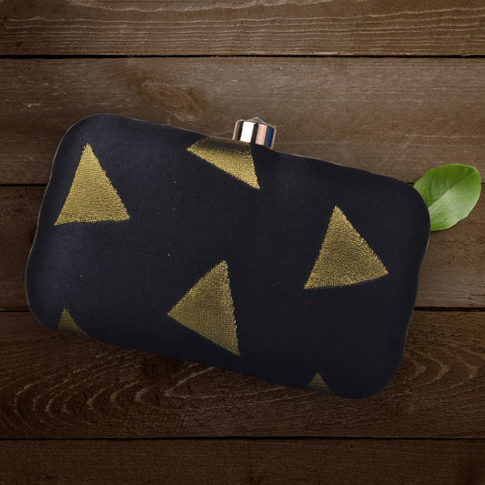 Silk with Golden Zari Clutch