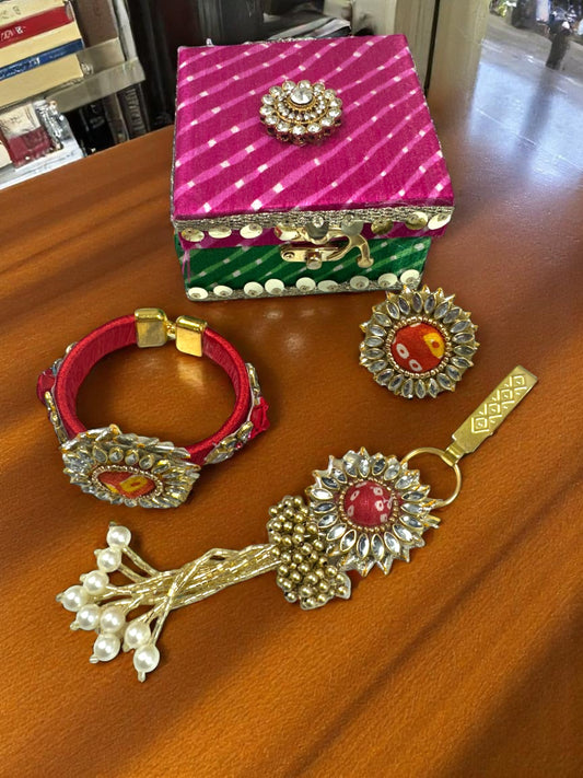 Bangle with Rose Booties, Satka & Ring