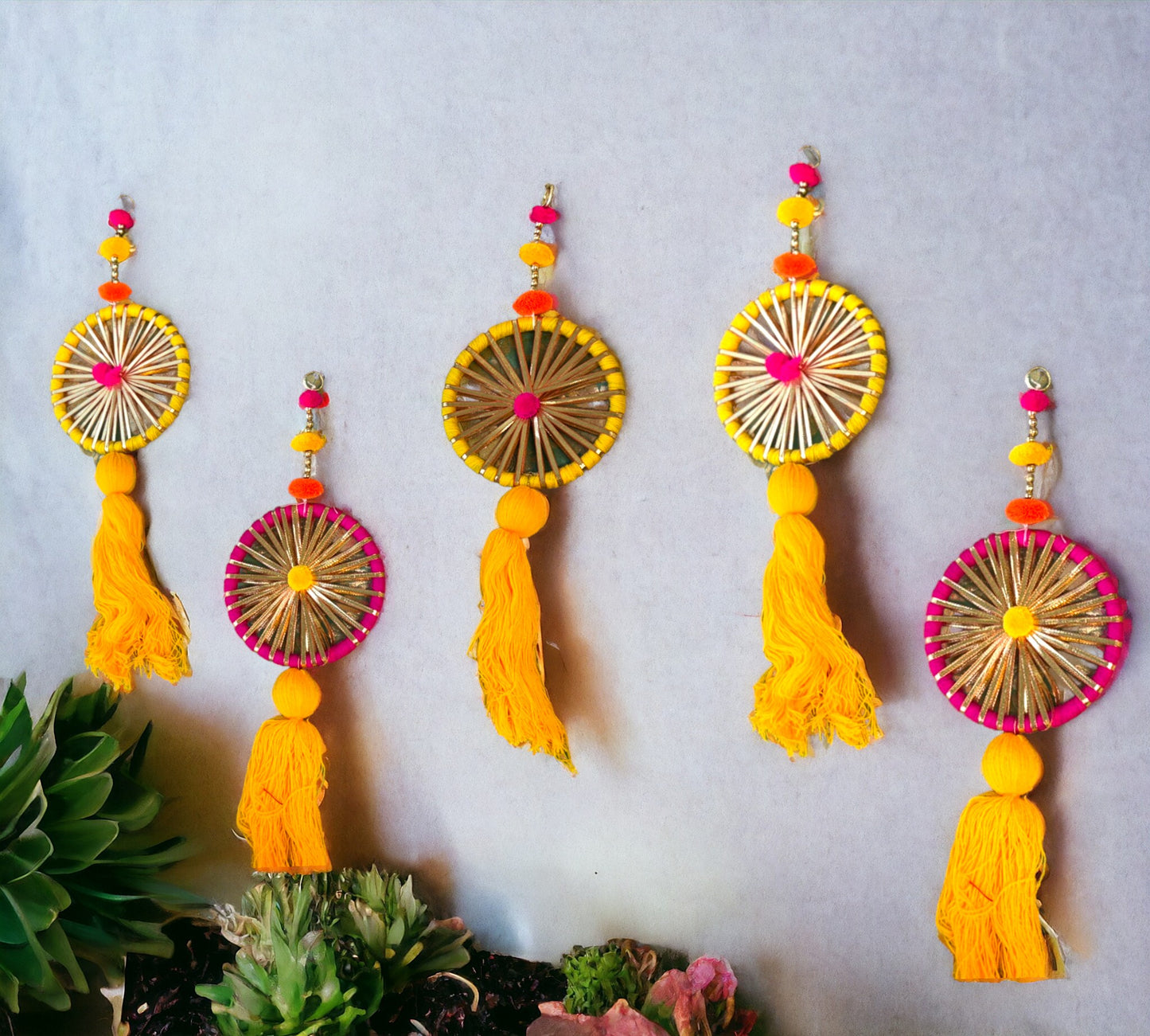 Gota Ring & Tassel Lari, Set of 5