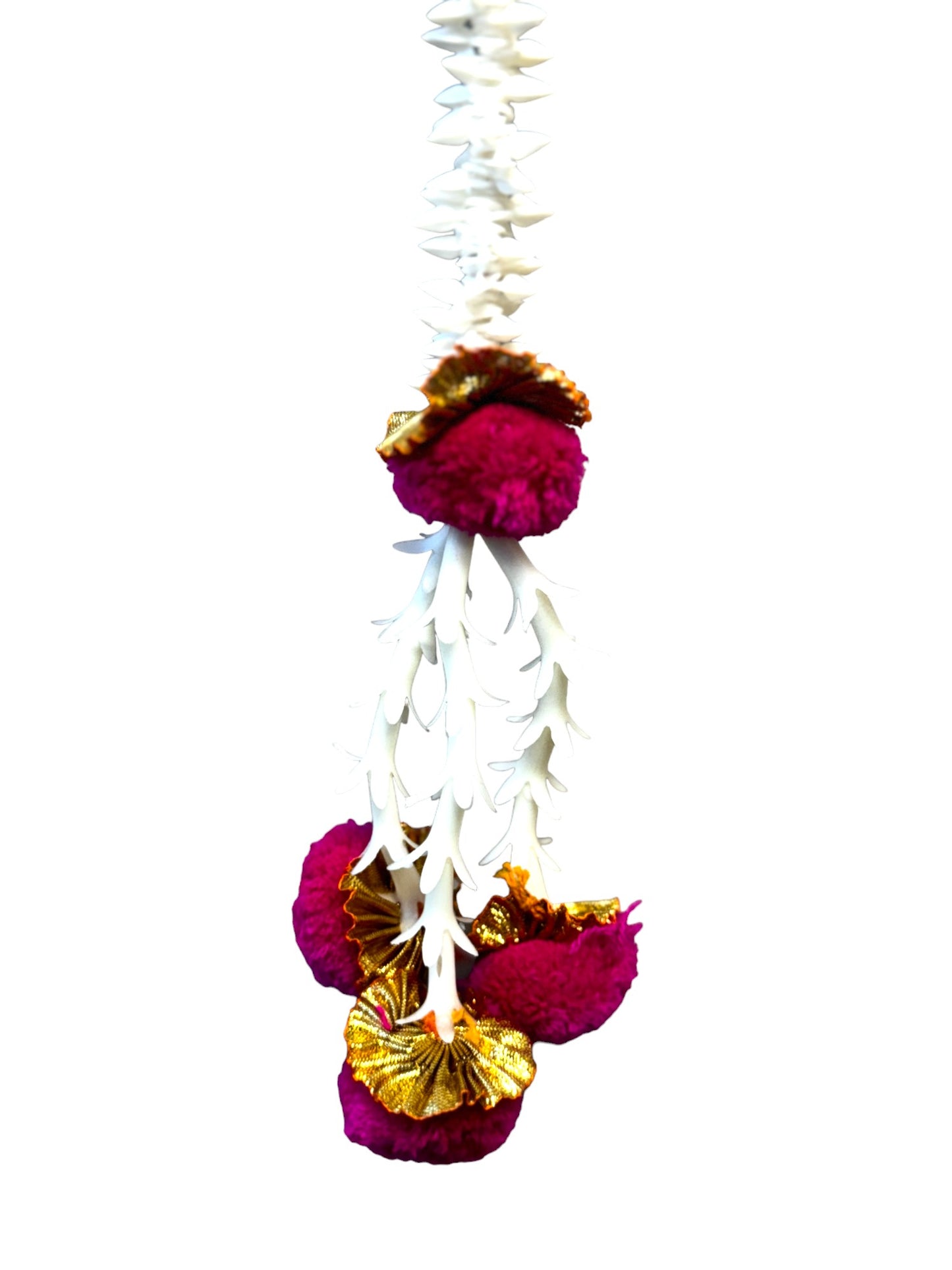 Scented Jasmine Gajra Lari with PomPom, Set Of 2