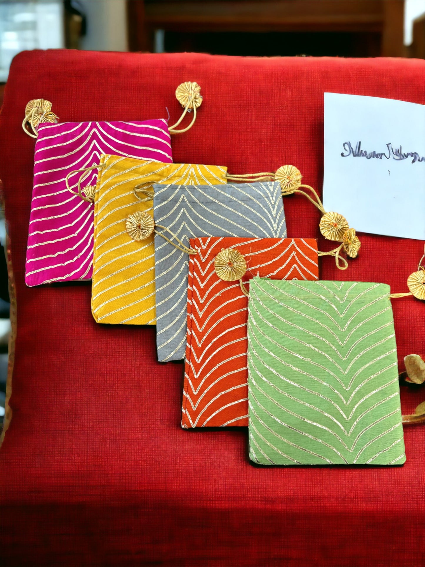 Big Silk Potli, Set of 5