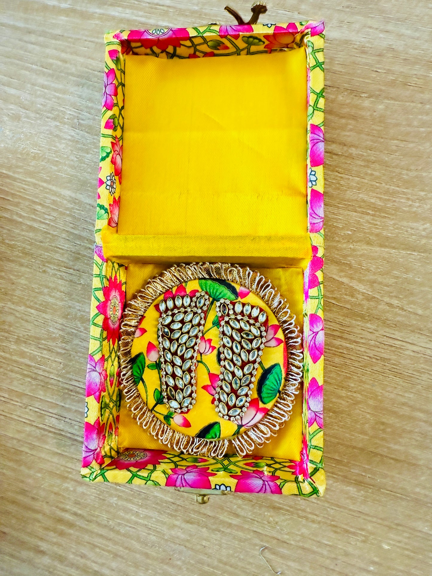 Laxmi Charan with Lotus Print Gift Box