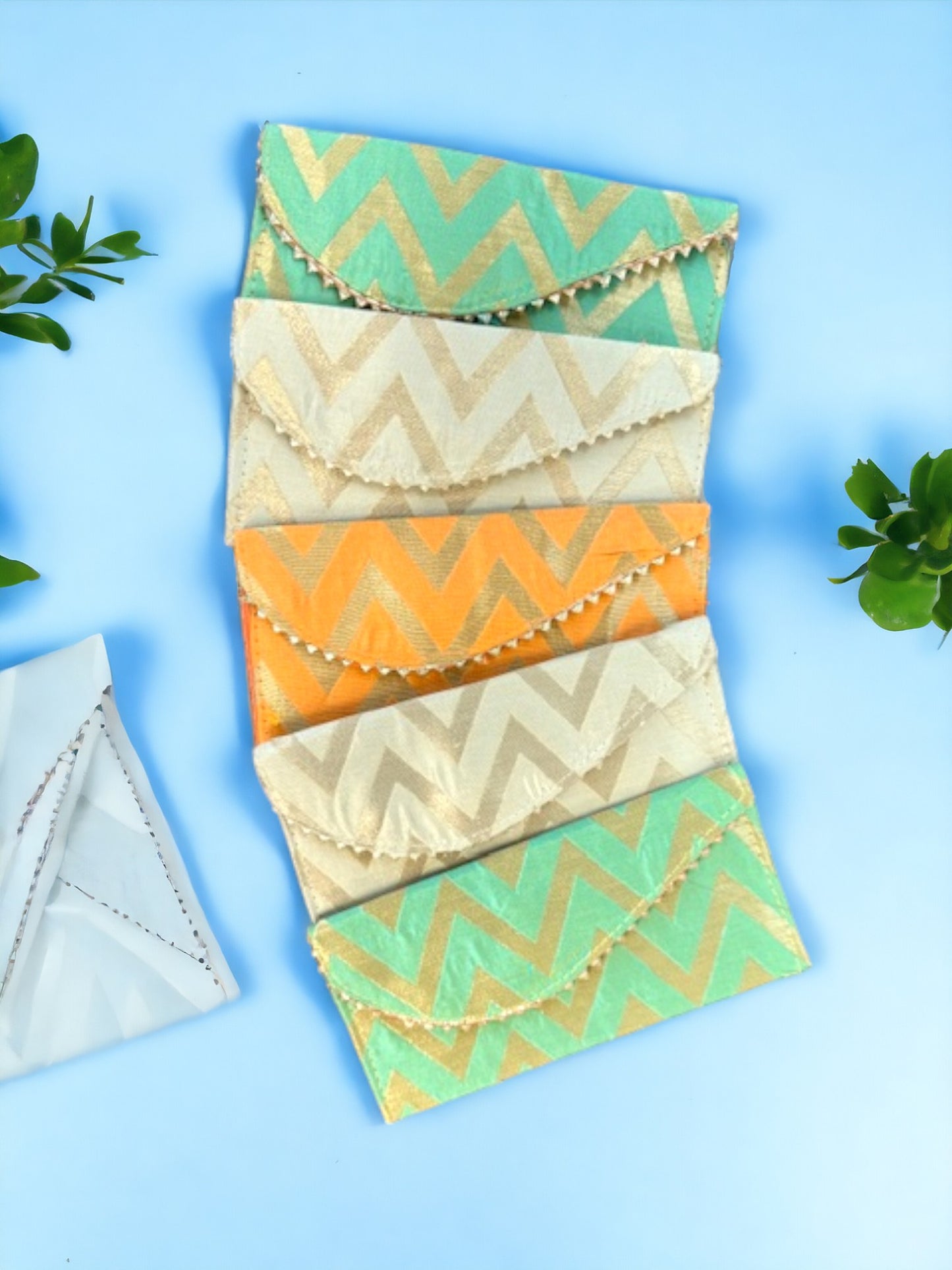 Fabric Shagan Lifafa, Set of 5