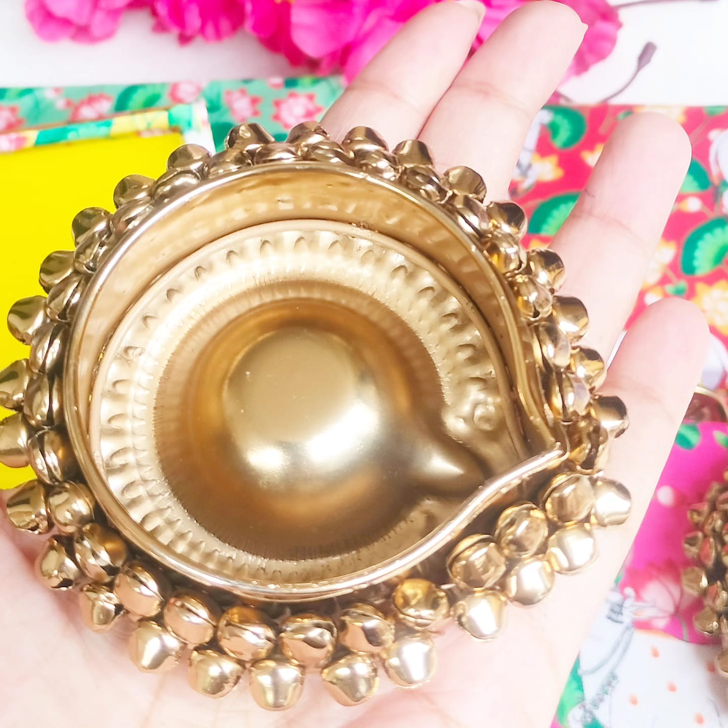 Ghunghroo Diya/T- Light. Holders Set of 2 - Beautiful Return Gifts for Any Occasion - Diwali Gifts