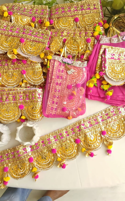 Beautiful Gota Work Toran with Tissue Bag