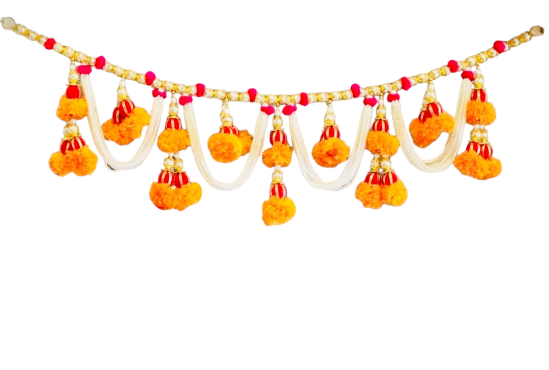 Toran with Beads, Marigold Flowers & Gotta Balls