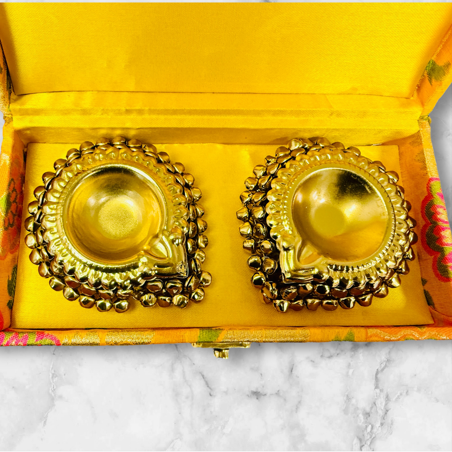 Ghunghroo Diya/T- Light. Holders Set of 2 - Beautiful Return Gifts for Any Occasion - Diwali Gifts