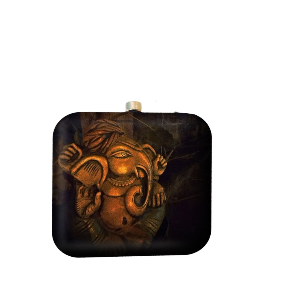 Lord Ganesh Portrait Clutch