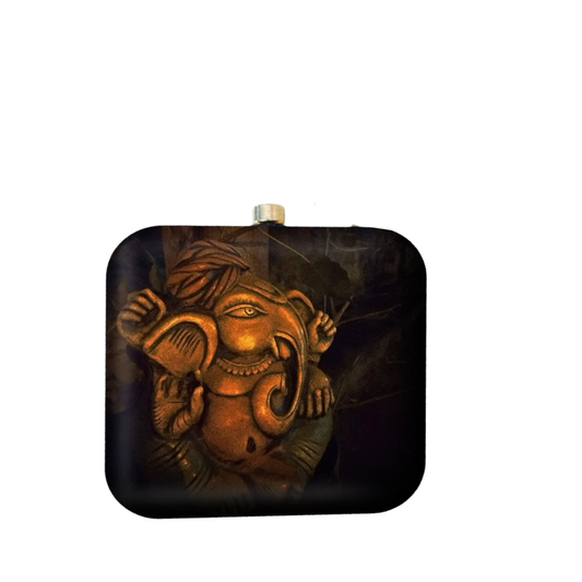 Lord Ganesh Portrait Clutch