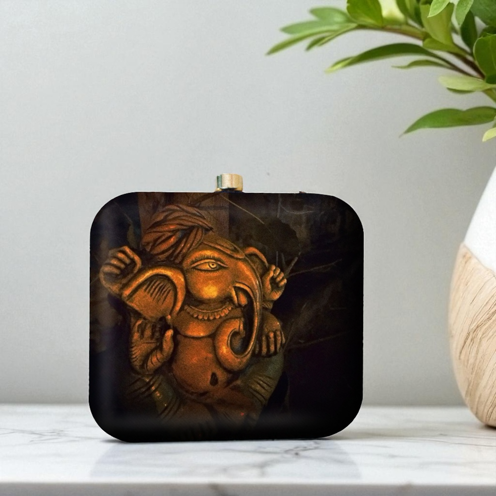 Lord Ganesh Portrait Clutch