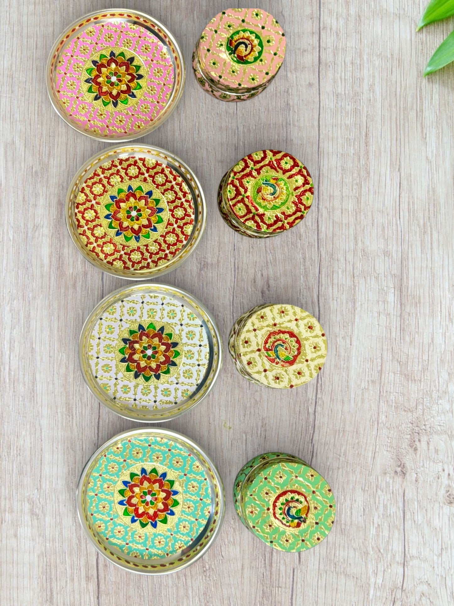 Minakari Thali / Minakari Stainless Steel Box - Housewarming Gift/Hostess Gift