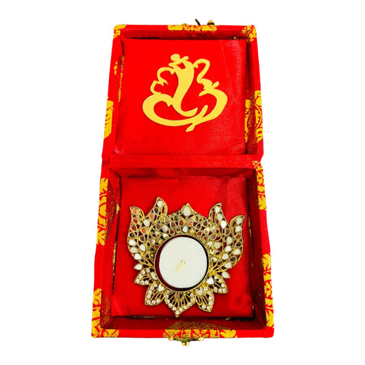 Handmade Designer Diyas in Box - 4 inches