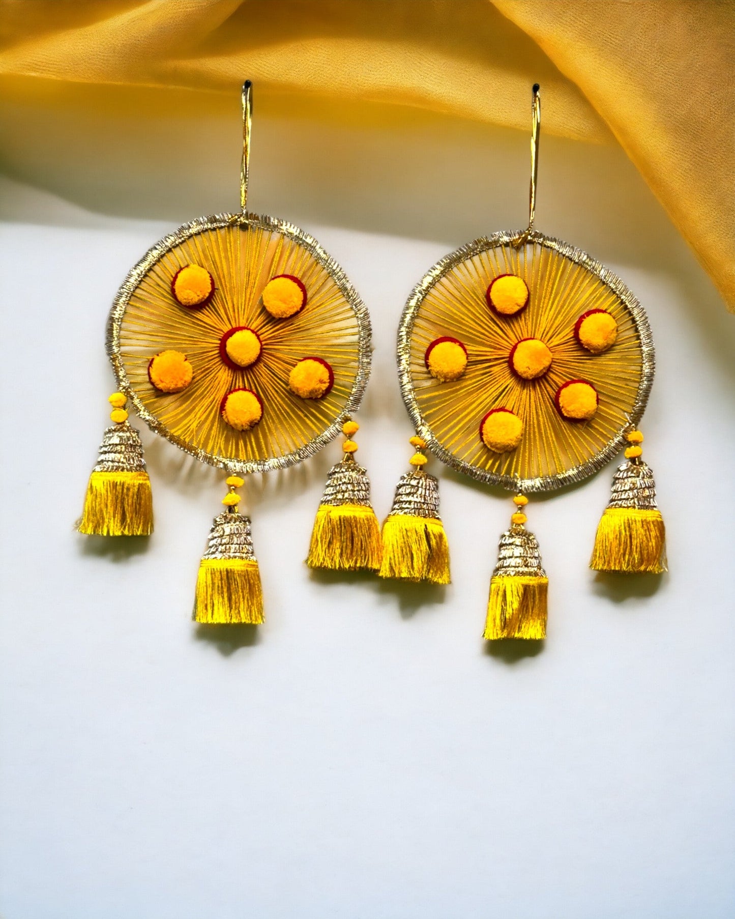 Woolen Ring with Tassels, Set of 2