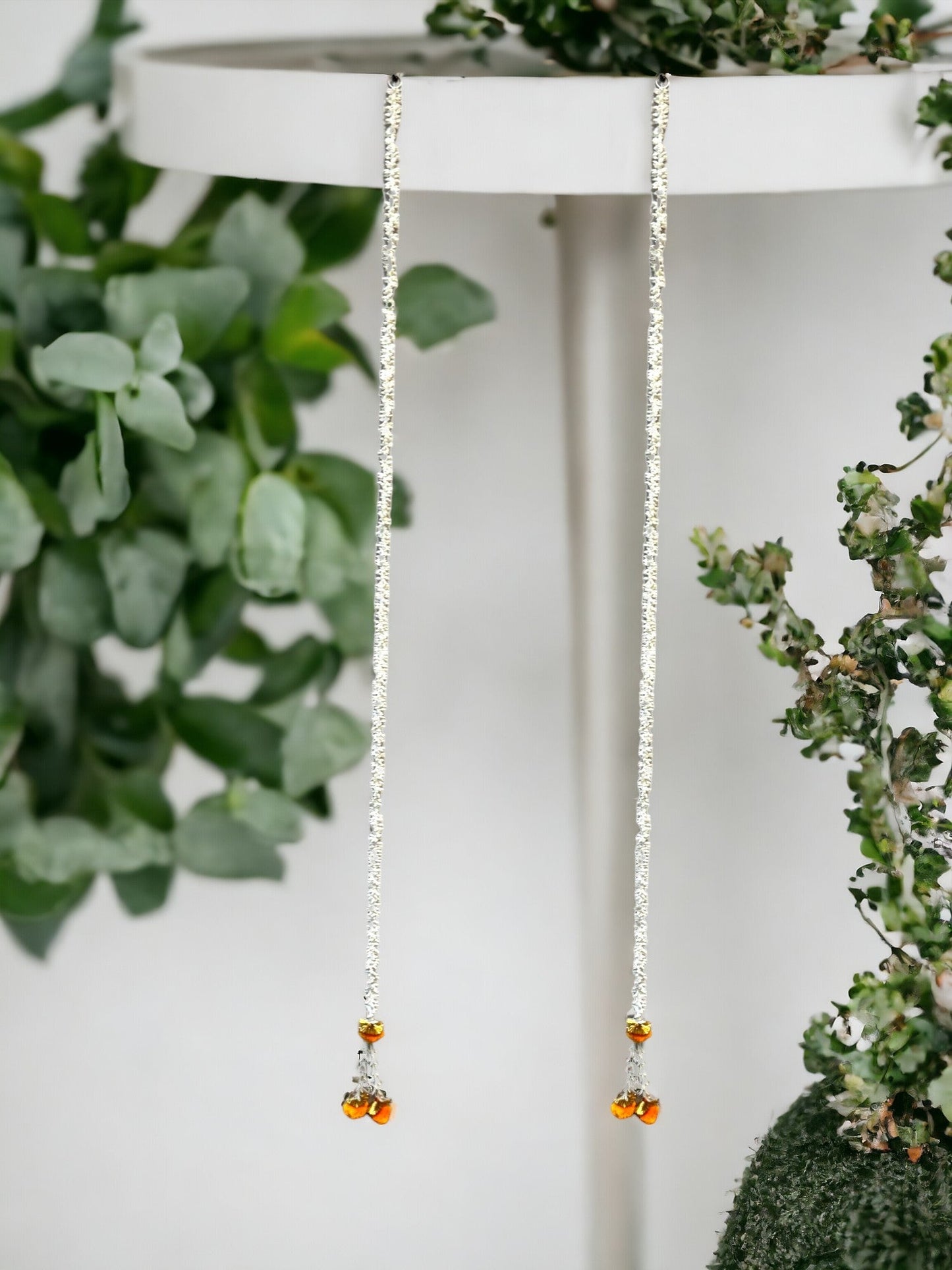 Scented Jasmine Gajra Lari with PomPom, Set Of 2