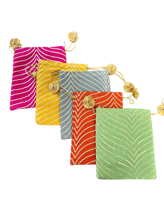 Big Silk Potli, Set of 5