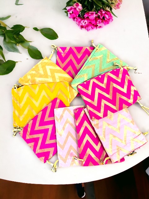 Small Silk Potli, Set of 9