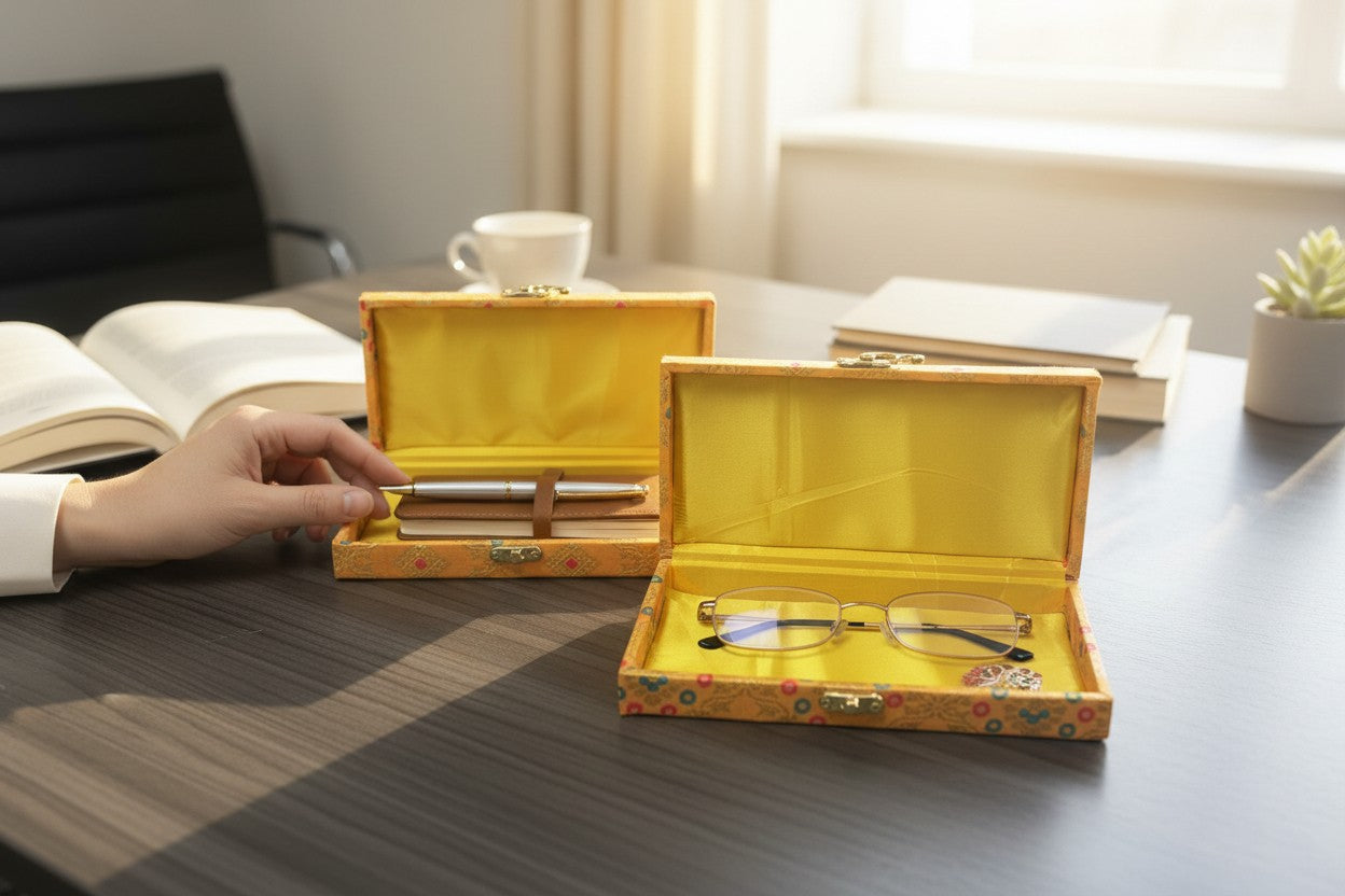 Assorted Brocade Gift Box, Set of 2