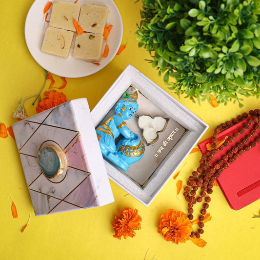 Laddu Gopal Ji on Marble Chowki
