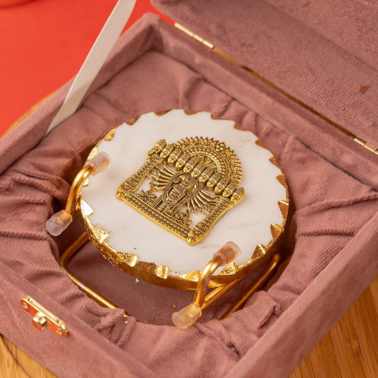 God Narayana on Marble Base with Stand & Gift Box