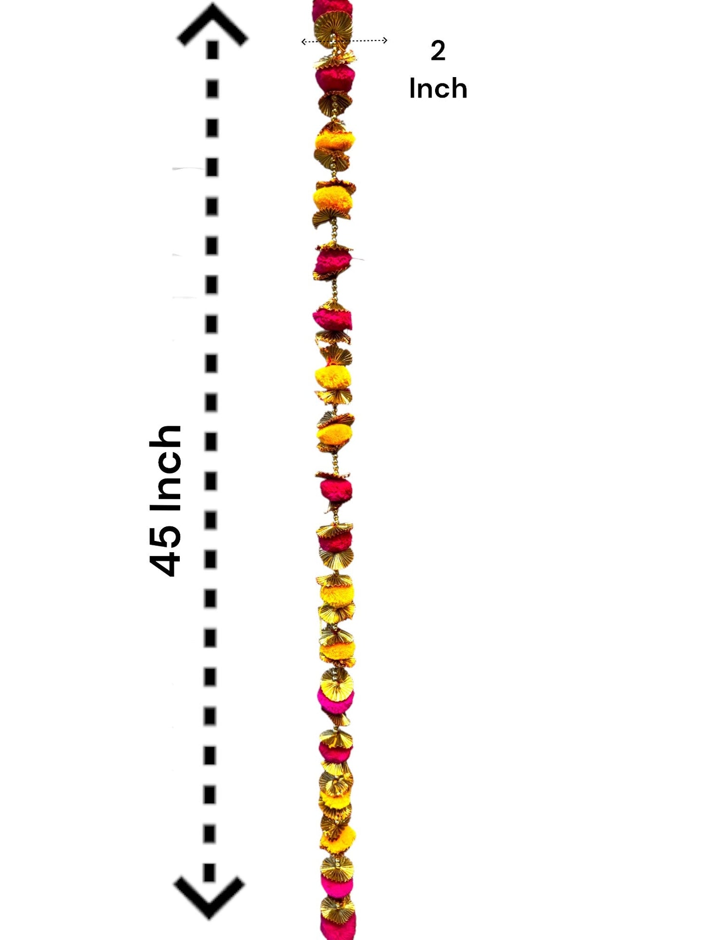 Pompom Lari with Bells, Set of 5