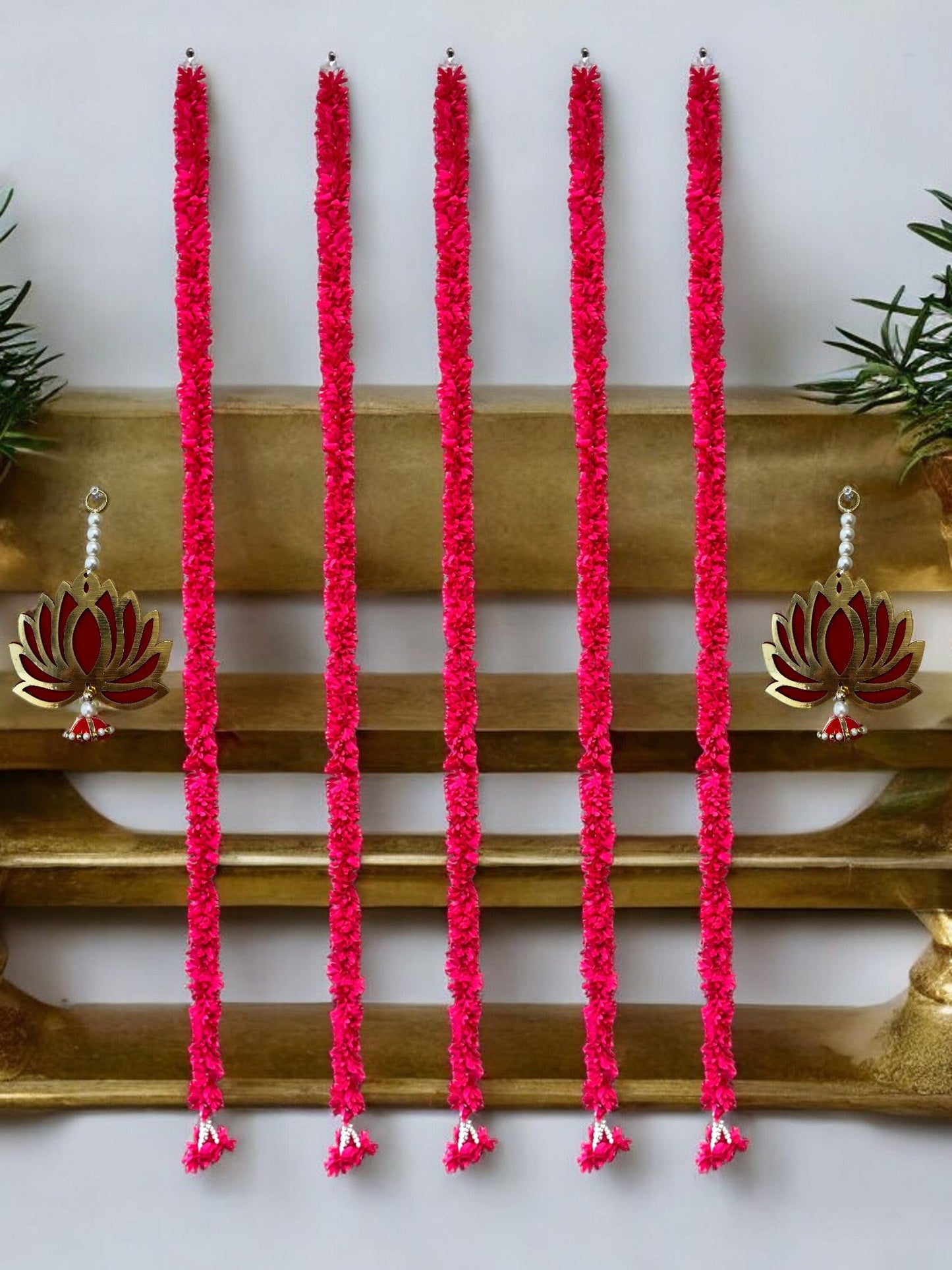 60" Long Artificial Flower Lari, Set of 5