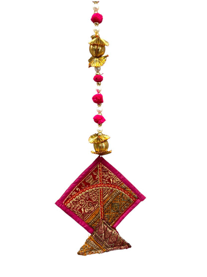 26" Long Gota Ball & Pearl Lari with Kite Tassels for Lohri or Makar Sankranti, Set of 5