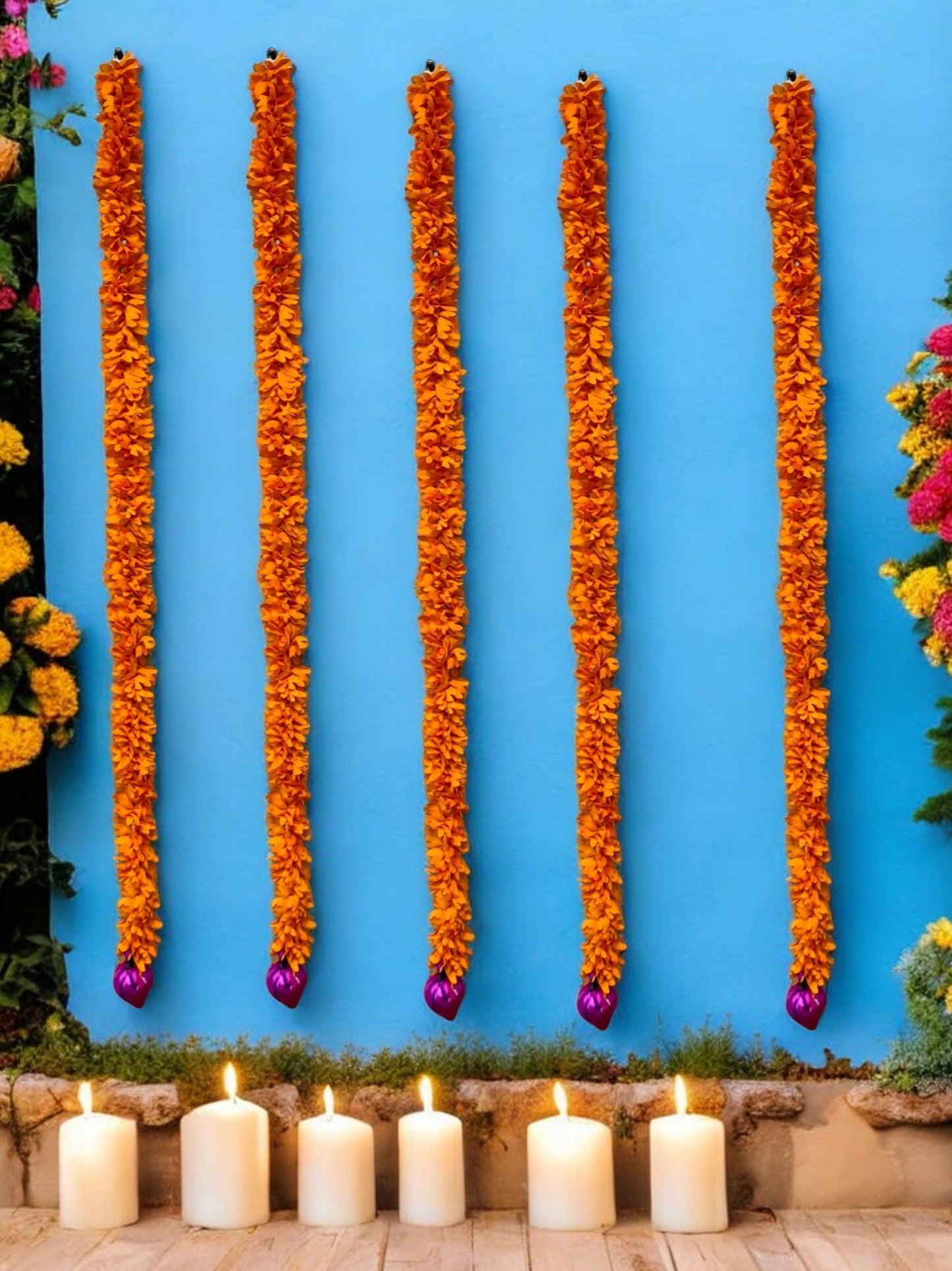 39" Long Lotus Lari, Set of 5