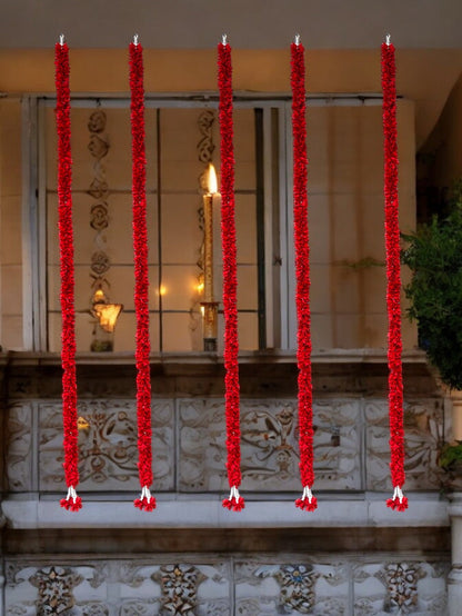 60" Long Artificial Flower Lari, Set of 5